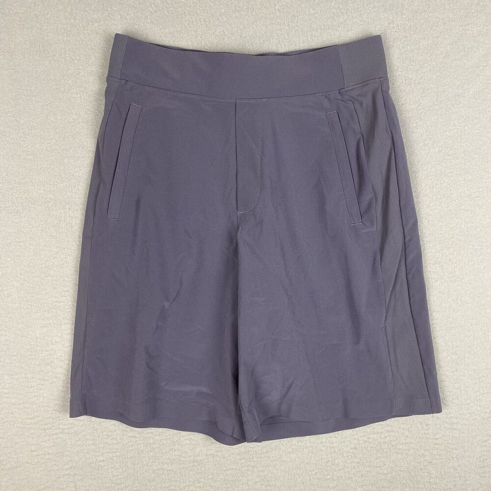 Athleta Shorts Women 2 Purple Lightweight 9 Inch Inseam High Rise Pull On Pocket